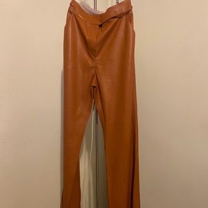 Nanushka faux leather high waisted pants